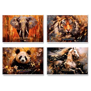 Альбом 32л Golden collection тиснение фольгой Спираль АР4гр32_тф 10887