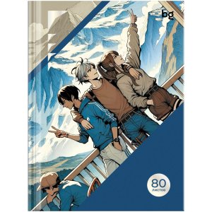 Бизнес блокнот  80л А6 Горы рядом soft-touch ББ6т80_лс 62664