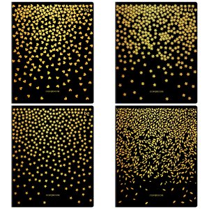 Тетрадь  48л Клетка Звездопад тисн фольгой Т5ск48_тф 64171