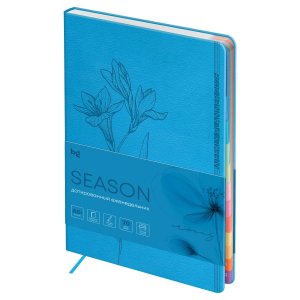 Еженедельник  80л А6 датирован 2026г кожзам Season Crocus голубой Wd_66081