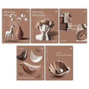 Тетрадь  48лл Клетка Mocha mousse soft-touch Т5ск48_лс 57636