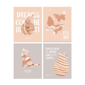 Тетрадь  96л Клетка Nude art мат микро sandy-touch лак Т5ск96_лм_вл 11953