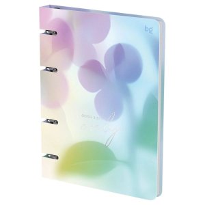 Тетрадь на кольцах 120л А5 Good vibes картон soft-touch тиснение фольгой ТК5к120_лс_тф 57850