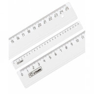 Линейка 25см пластик прозрачная бесцвет ЛН23
