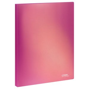 Папка на 2 кольцах Сияние А4 25мм 700мкм пластик Розовый ММ-31985