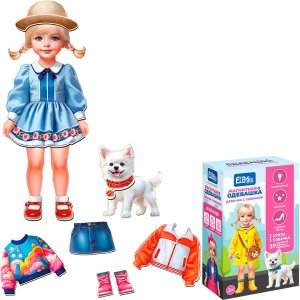 Магнитная игра одевашка Девочка с собачкой ET05-019