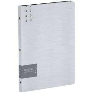 Папка с 40 вкладышами Steel&Style 25мм 1800мкм пластик (полифом), белая PPf_96004