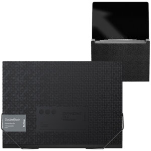Папка на резинке А4 12 отд DoubleBlack 700мкм Черная c рис XF4_12701