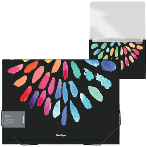 Папка A4 330*240*25мм Aqua 700мкм 12 отд на резинке XF4_12011