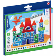 Фломастеры 18цв Замки смываемые WP00218