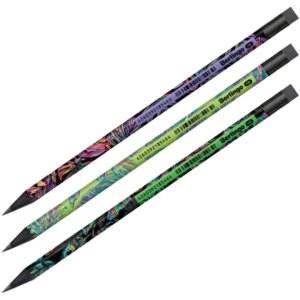 Карандаш ч/г HB с ластиком Neon Paradise черное дерево асс BP01308