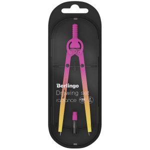 Готовальня 2 предм Radiance циркуль 170мм желтый розовый градиент пласт футл DS_01002b