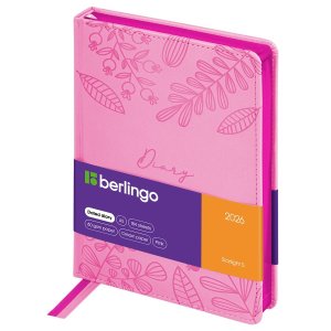 Ежедневник 184л датир А5 2026г Starlight S металлик срез розовый кожзам DD6_84503