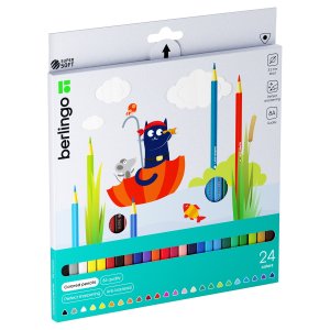 Карандаши 24цв Super Soft Жил был кот трехгран заточе SS00524