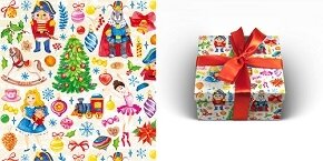 Упаковочная бумага Сказочные герои 70х100см 10л УБ-9461