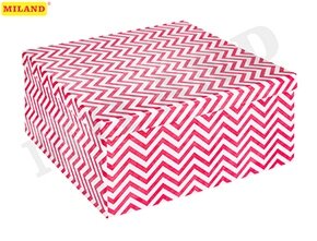 Одинарная квадратная коробка "Розовый павлин" 16 х 16 х 8 см ПП-3494