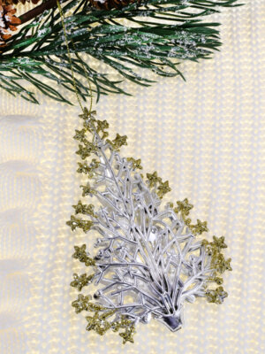 Новогоднее подвесное украшение Елочка в ассортименте 16*11 см  НУ-5083