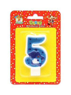 Свеча Маленький пират Цифра 5 С-0444