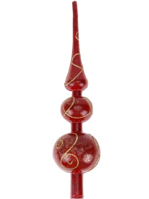 Верхушка на елку С праздником 29см красная НУ-3608