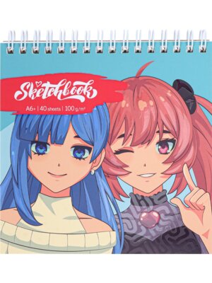 Скетчбук 40л А6+ Девочки айвори С40-4228