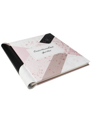 Фотоальбом на самокл лист 80 фото 10*15 20л с фольг тисн 23x29см Нежный мрамор ФР-1298