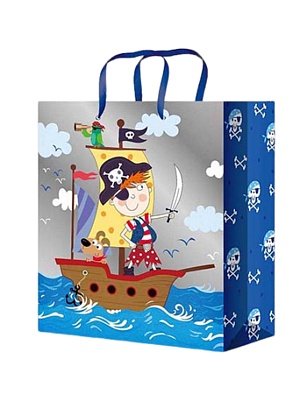 Бумажный пакет Славный пират 18x23x10 см  ППК-4391