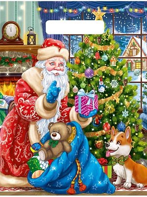 Полиэтиленовый пакет Дед Мороз готовит подарки 36.5х48 ПП-5451