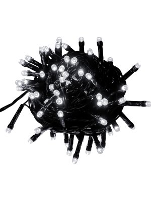 Гирлянда светодиодная Метражная 10м 100 ламп холодный белый 8 реж НУ-9727