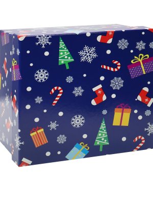 Коробка квадратная одинарная Новогоднее чудо 17,5х17,5х10см ПП-9802