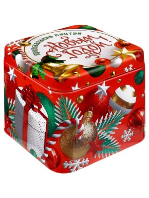 Металлический Сундучок с новогод предсказанием Шары НУ-5922