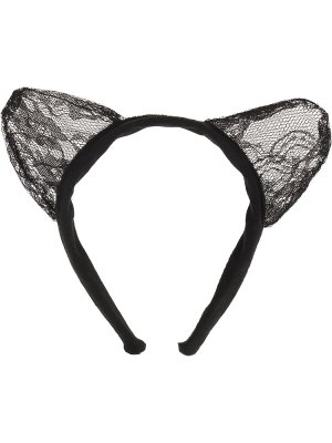 Карнавальный ободок Нежные ушки черный. КРК-6269