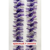 Мишура  из ПЭТ красный+золото 9x200см 76719