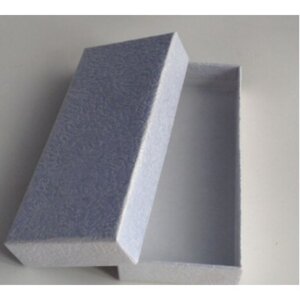 Подарочная коробка СЕРЕБРЯНЫЙ-M 36287/4 из мелованного негофрир картона 12*5,2*2см.36287