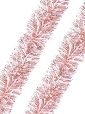 Мишура Карамельная с белыми вставками из Полиэтилена 200x15см 80460