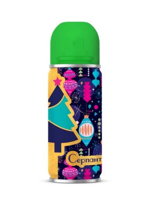 Синтетический серпантин Зеленый в спрее для новогоднего декора