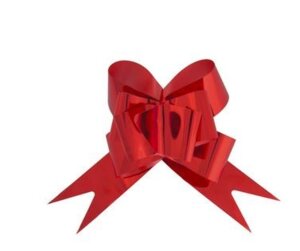 Затягивающийся декоративный бант из полиэтилентерефталата  с полипропиленовым ламинированием, для оф