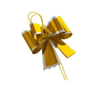 Затягивающийся декоративный бант из полиэтилентерефталата  с полипропиленовым ламинированием, для оф