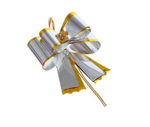 Затягивающийся декоративный бант из полиэтилентерефталата  с полипропиленовым ламинированием, для оф