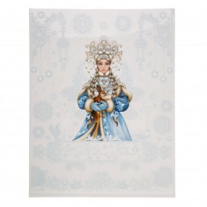 Новогоднее оконное украшение Снегурочка из ПВХ пленки 78101