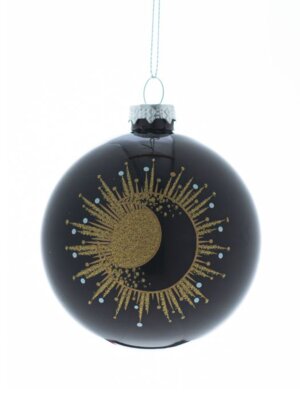 Новогоднее подвесное украшение Затмение, из стекла / 8*8*8см арт.87389