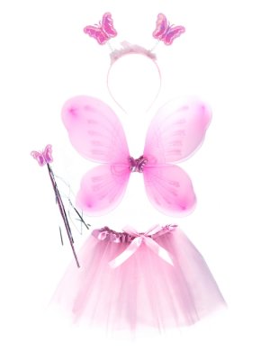 Маскарадный набор: крылья бабочки, украшение на голову, волшебная палочка, юбка 86554