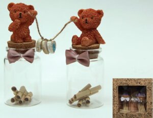 Набор подарочный 13*4см Медвежата Рыжий 2 баночки 40750