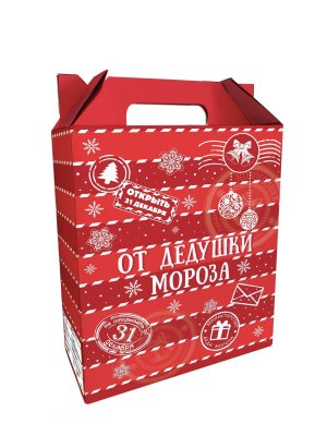 Коробка для кондитерских изделий 210х80х190мм картон 300г 81286