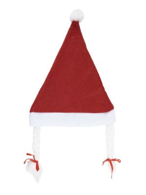 Новогодний колпак Косички из нетканого материала 28x38x0,5см 88498