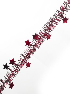 Новогодняя мишура из ПЭТ 5*200см Красная 94072