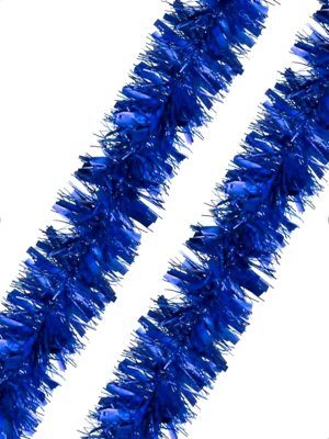 Новогодняя мишура из ПЭТ 200*15см Синяя 92301