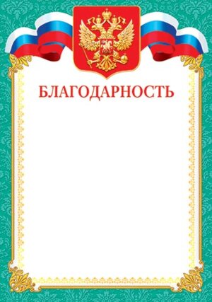 9-19-126 Благодарность РФ