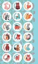 0-11-568 Наклейки оценки Животные английский