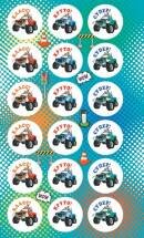 0-11-587 Наклейка оценка Машинки