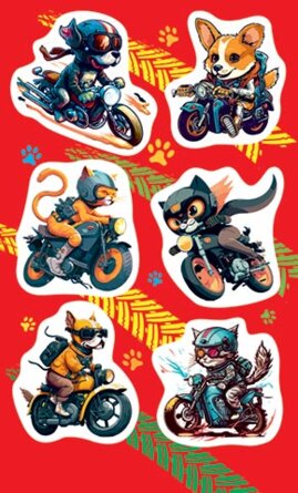 0-11-652 Наклейки Мотоциклисты